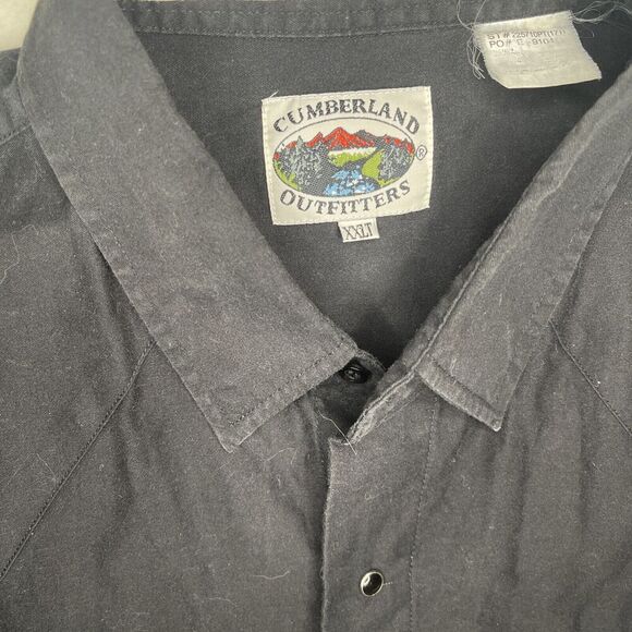 Cumberland Outfitters Western Black Pearl Snap Shirt Size XXLT Aztec - Picture 3 of 7